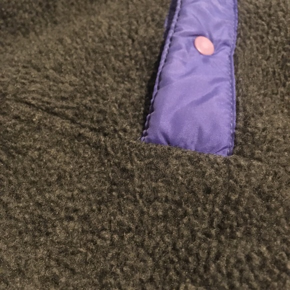 Vintage Patagonia Snap-T Fleece - M - Grey with Purple Trim - Picture 5 of 6